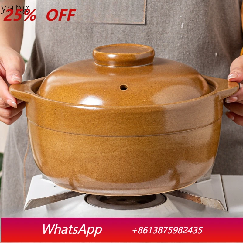 

LH unglazed saucepan household gas soup casserole soup pot ceramic old-fashioned stew porridge