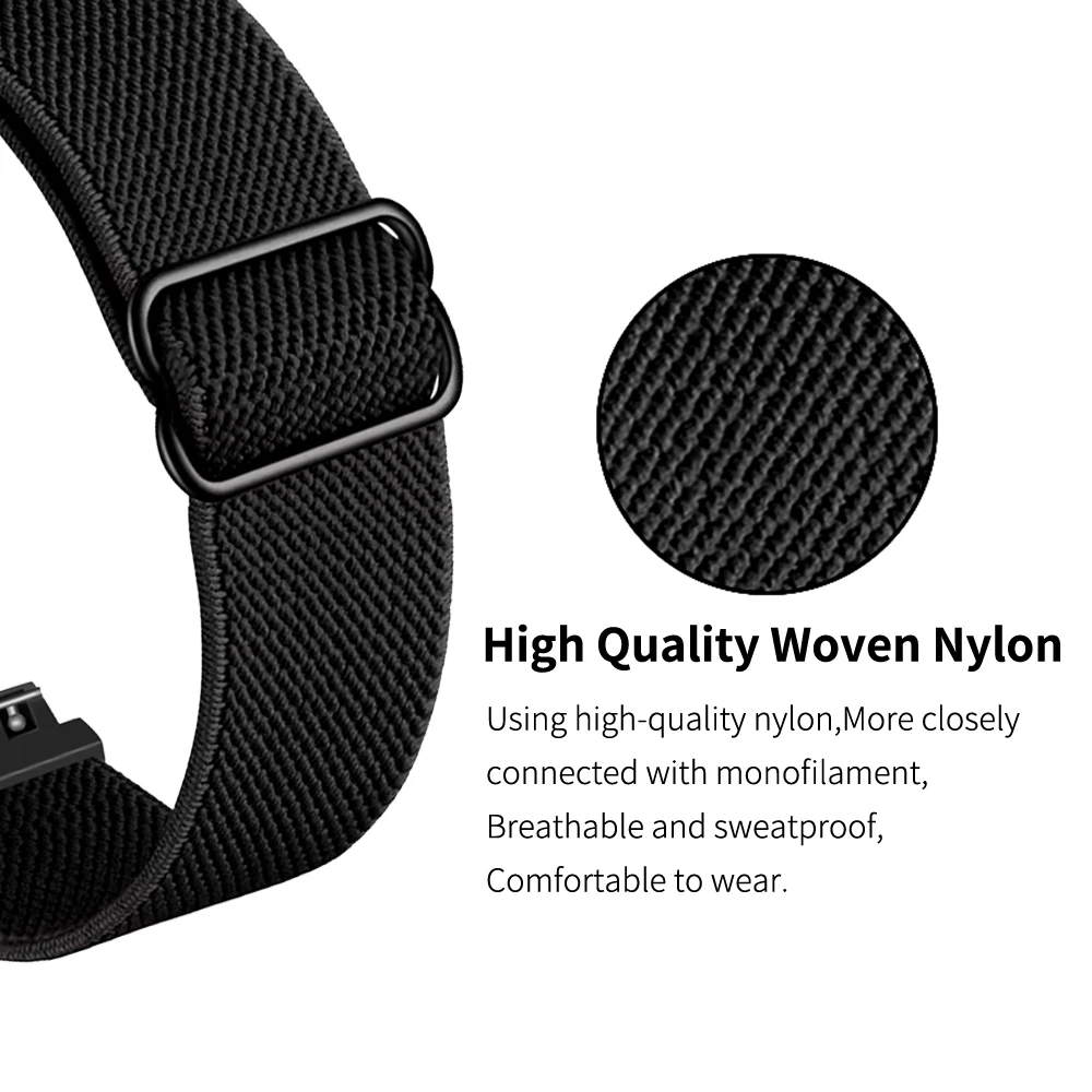 Nylon Solo Loop Strap For Huami Amazfit GTS Band Fabric Elastic For 2 Bip S GTR Stratos 3 Belt Bracelet Watch bands