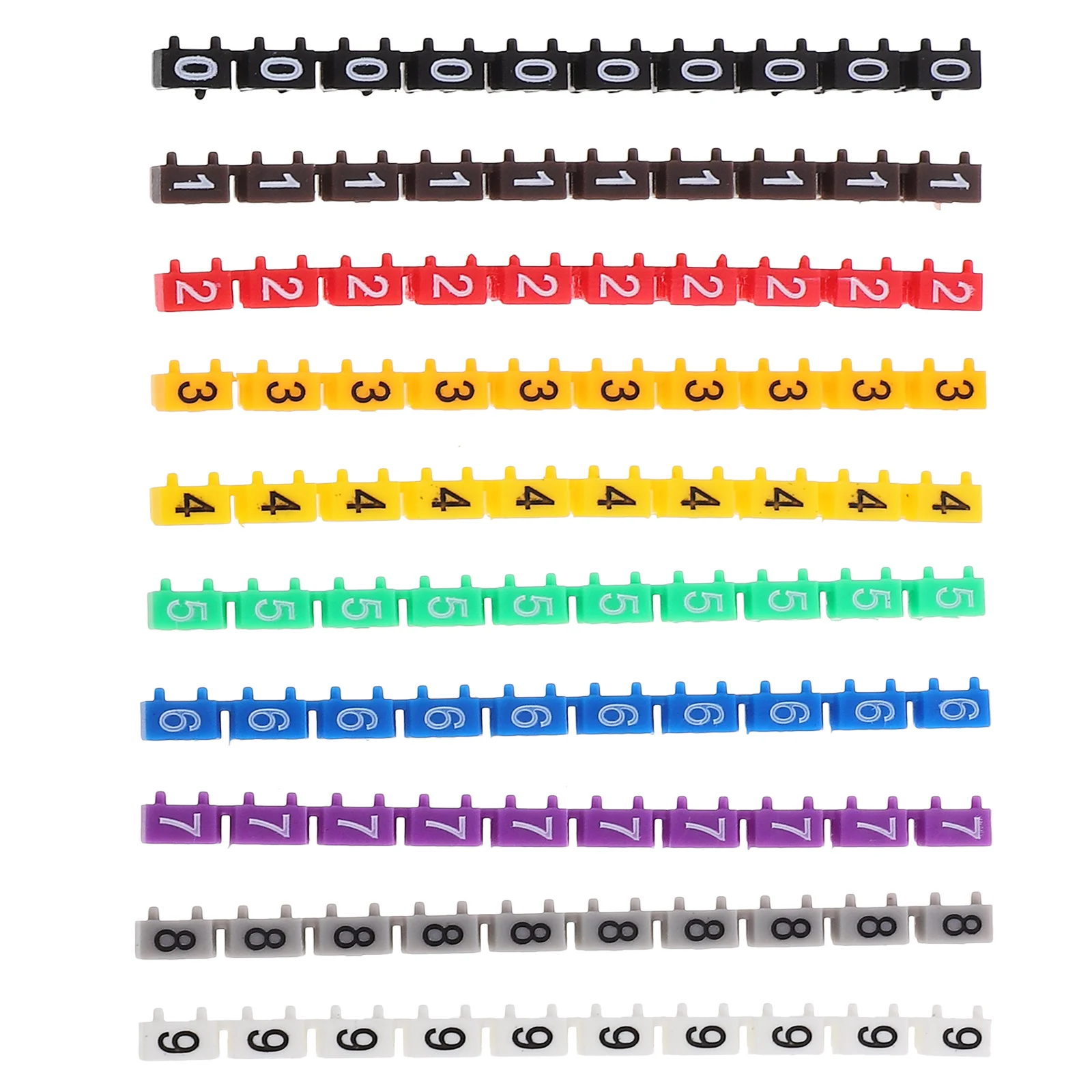 150 Pcs Wire Number Label Markers Electrical Cord Management Pop Cable Tie Tacks Labels for Electronics Identifier