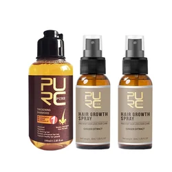 PURC Hair Growth Spray Prevent Hair Loss Scalp Treatments Thicken Hair Shampoo Set Beauty Health Hair Care