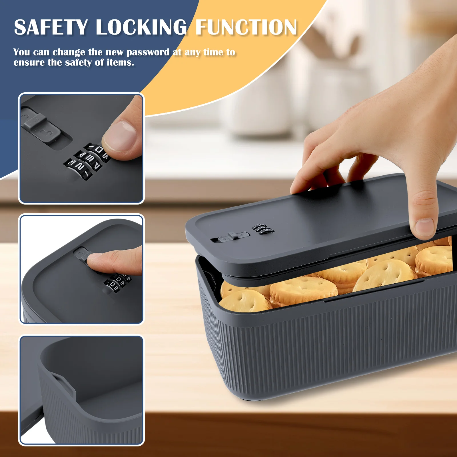 Digital Password Lock Safe Box Medicine Locking Box Portable Passport Files Cash Jewelry Privacy Security Organizer Case