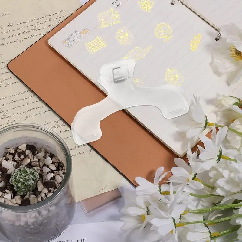 Book Page Marker Clip Transparent Reading Book Clip Aid Multi-Functional Open Book Holder For Work Area Home And School