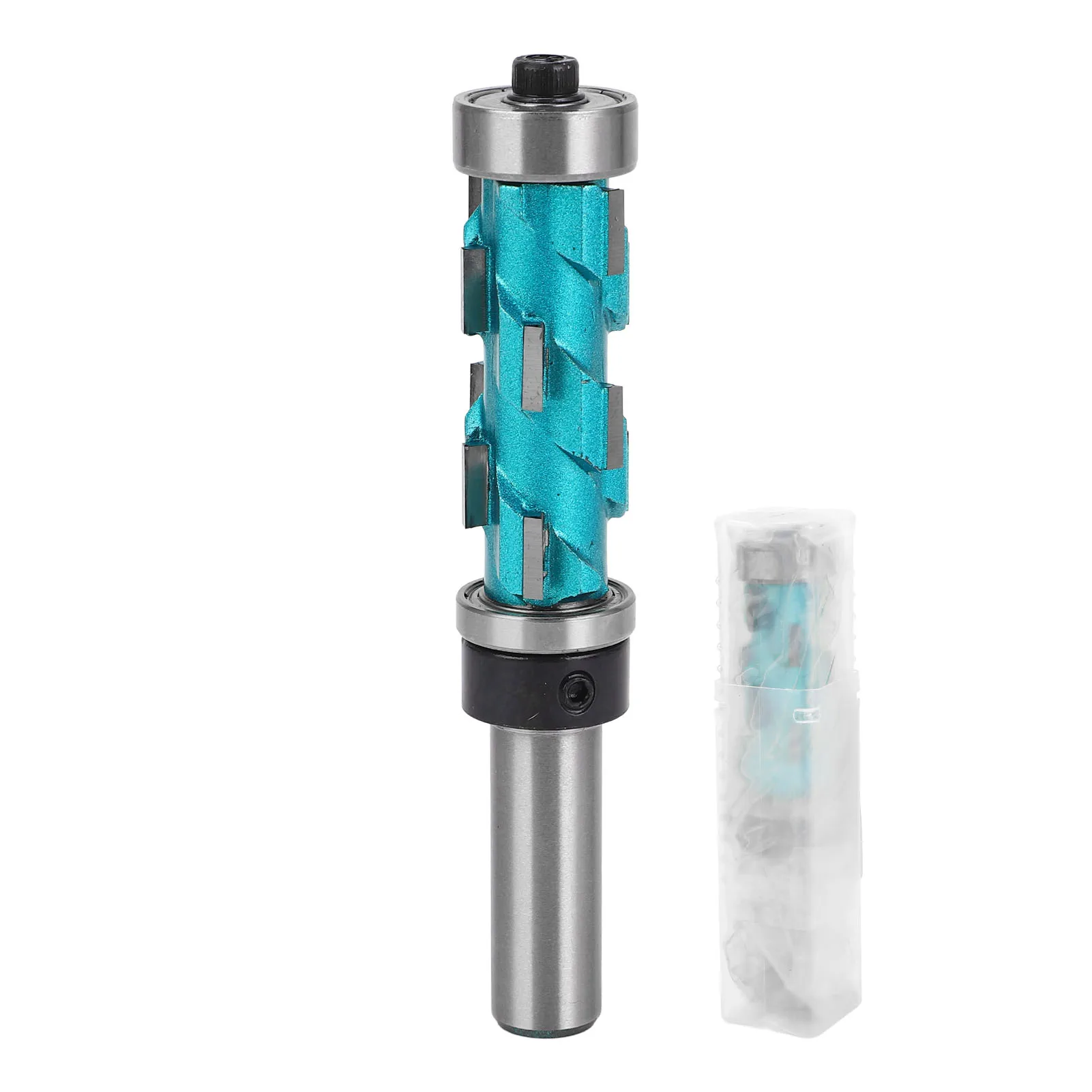 

1/2 Inch Flush Trim Router Bit 43mm Cutting Length 19mm Cutting Diameter Double Bearing Spiral Trimmer For Woodworking Project ﻿