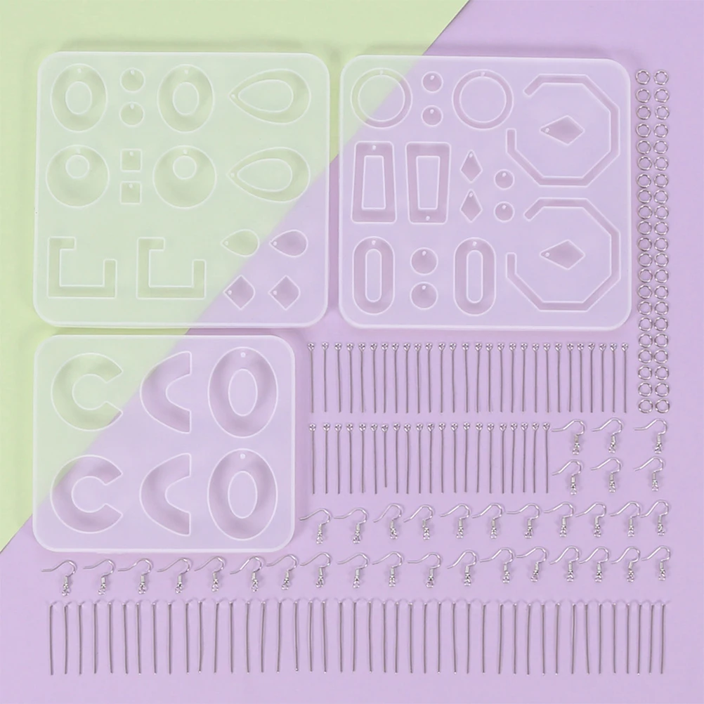 

1 Set Diy Crystal Glue Tools Earring Silicone Molds Ear Hook Eardrop Mold Jewelry Making Kit Handmade Decorations