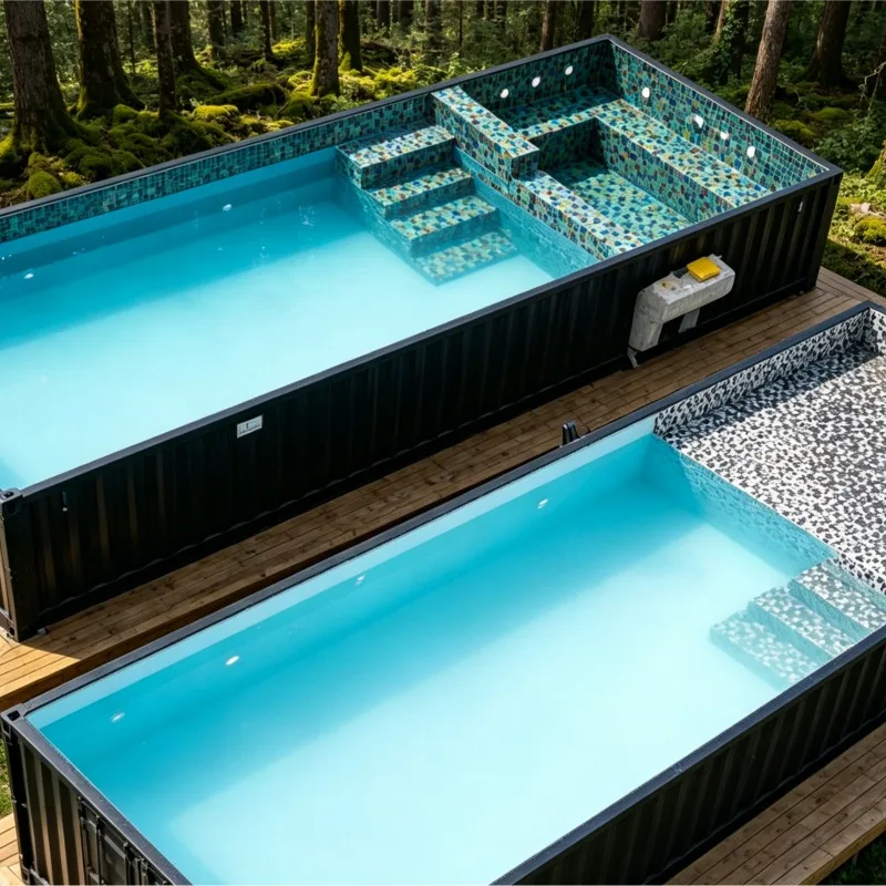 Customized Backyard Container Pool Quick Disassembly Portable Type Outdoor Above Ground Pool Whole Family Summer Water