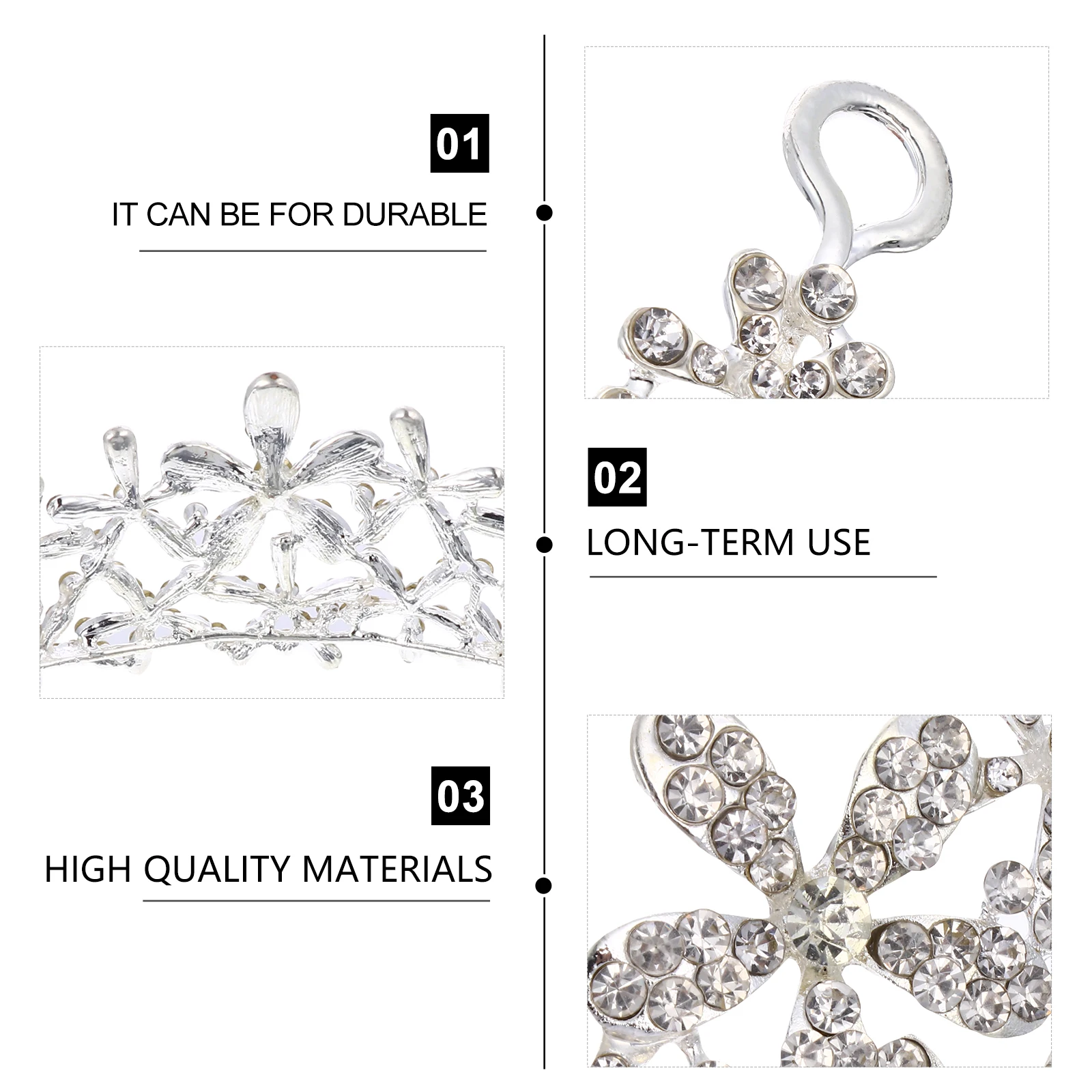 

Alloy Crystal Crown Durable Bridal Wearing Headb Snowflake Design Premium Material Wedding Headdress Party Accessories Hairstyle