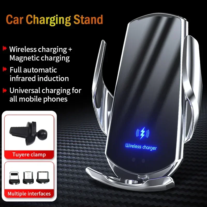 15W Fast Car Wireless Charger for Google Pixel 7a 8a 5 6 7 8 9 Pro XL Car Charging Stand Smart Sensor Automatic Clamping Holder