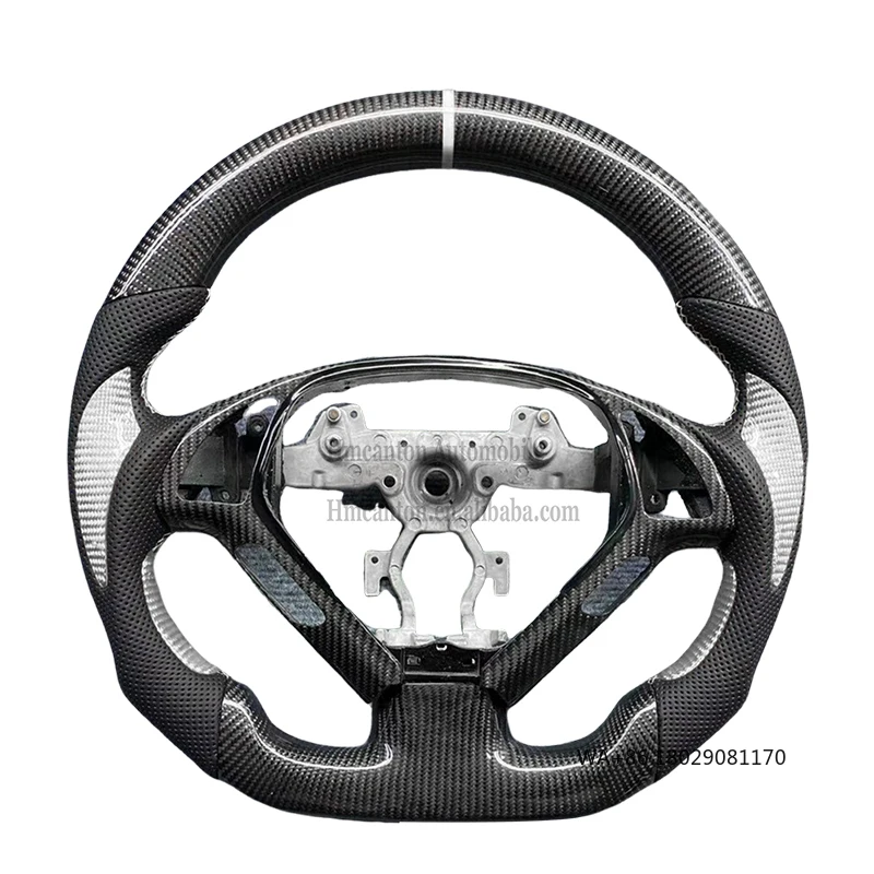 

Оптовая продажа, перфорированный кожаный руль из углеродного волокна для Infiniti G27 G37, автомобильный руль