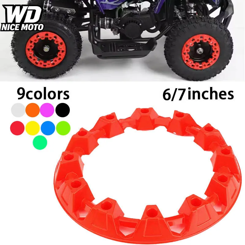 AliExpress NONE For 6/7 Inch Wheel Trim Hub Protection Decor Rim Cap Plastic Cover Tires For ATV Dune Buggy Quad Bike Vehicle Accessories