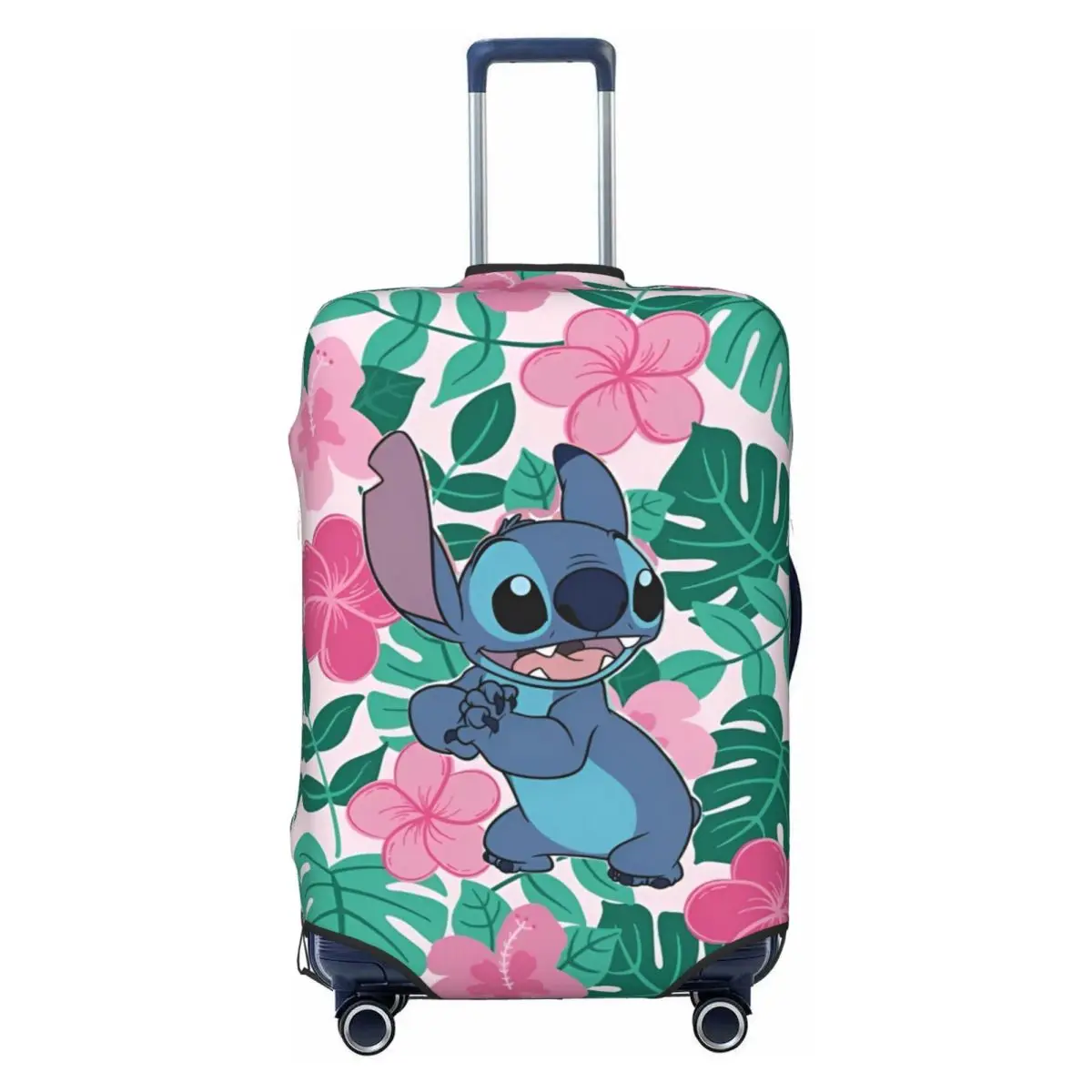 

Stitch Summer Flower Print Suitcase Cover Cruise Trip Protection Flight Useful Luggage Accesories