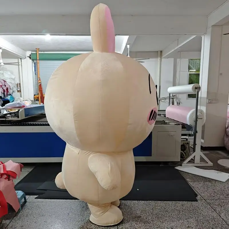 Nadmuchiwany kostium maskotka Usagi królik Halloween futrzany garnitur boże narodzenie występ komercyjny Cosplay bez baterii