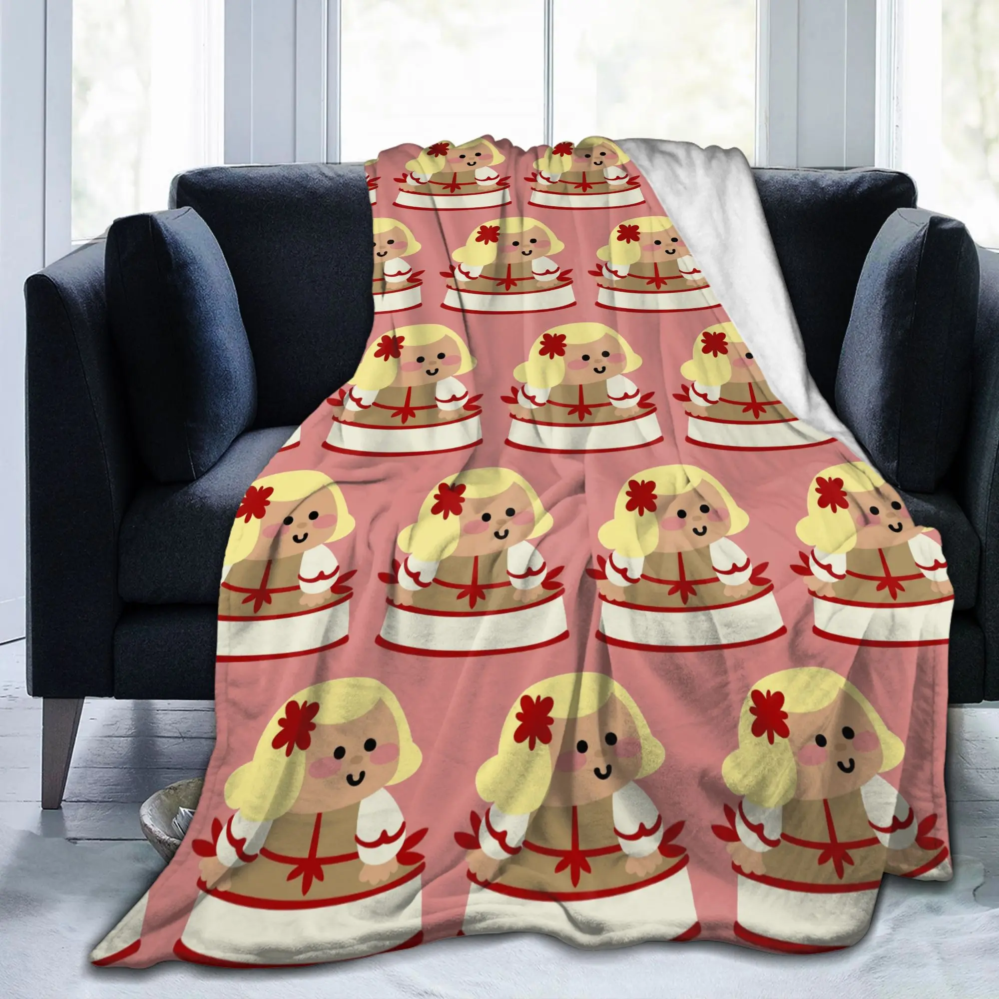 Las Meninas Velazquez Infanta Margarita Blanket Flannel Printed Cartoon Portable Super Soft Bedding Throw Blanket for Bedroom