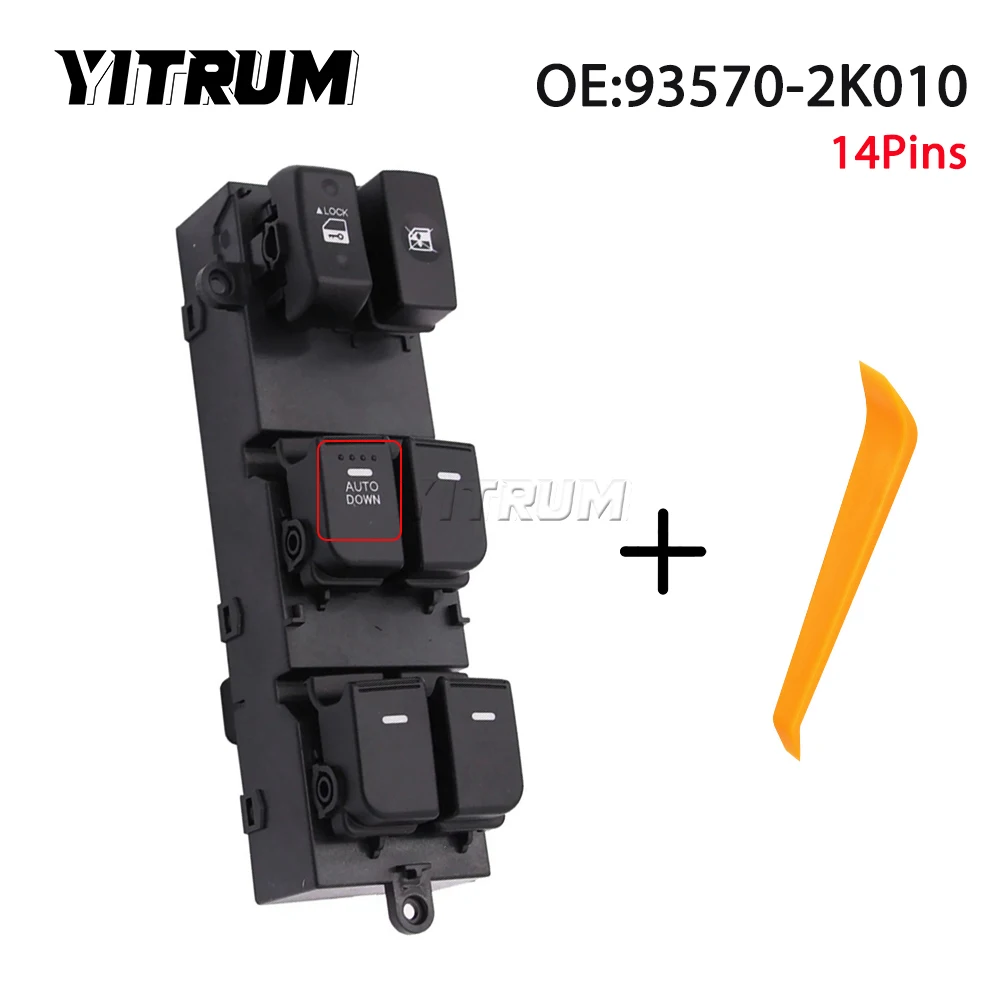 YITRUM 93570-2K010 93570-2K000 935702K010 Master Electric Power Window Switch For Kia Soul 2009 - 2013 Kia soul Optima K5