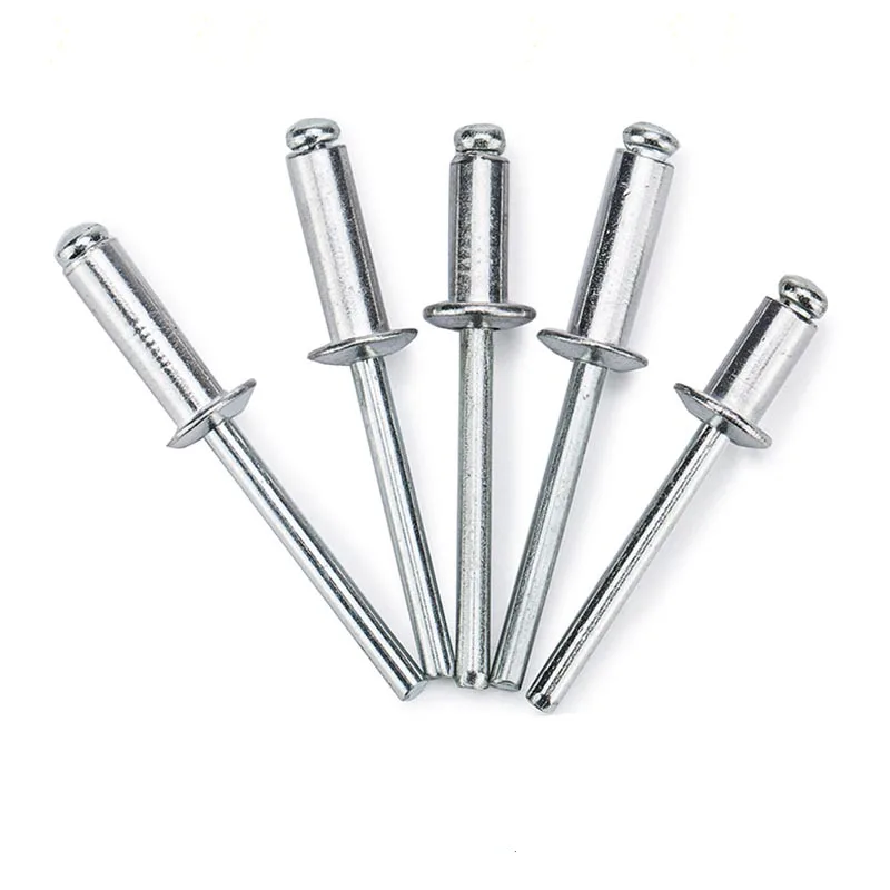 20-100pcs M2.4 M3.2 M4 M5 GB12618 Aluminium Mushroon Head Break Mandrel Blind Rivets Nail Pop Rivets For Furniture Car Aircraft