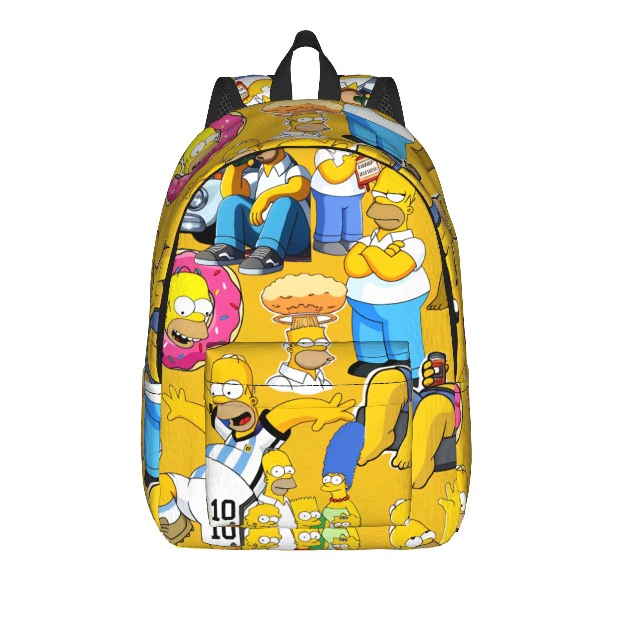 Homer S-Simpsons Funny Scenes Collage Backpack Female  Durable Backpacks Polyester Fashion School Bags Sport Custom Rucksack