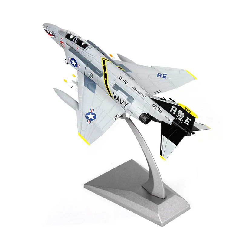 1:100 Alloy U.S. F-4C Phantom Fighter Model Aircraft Model Simulation Aircraft Aviation Military Model