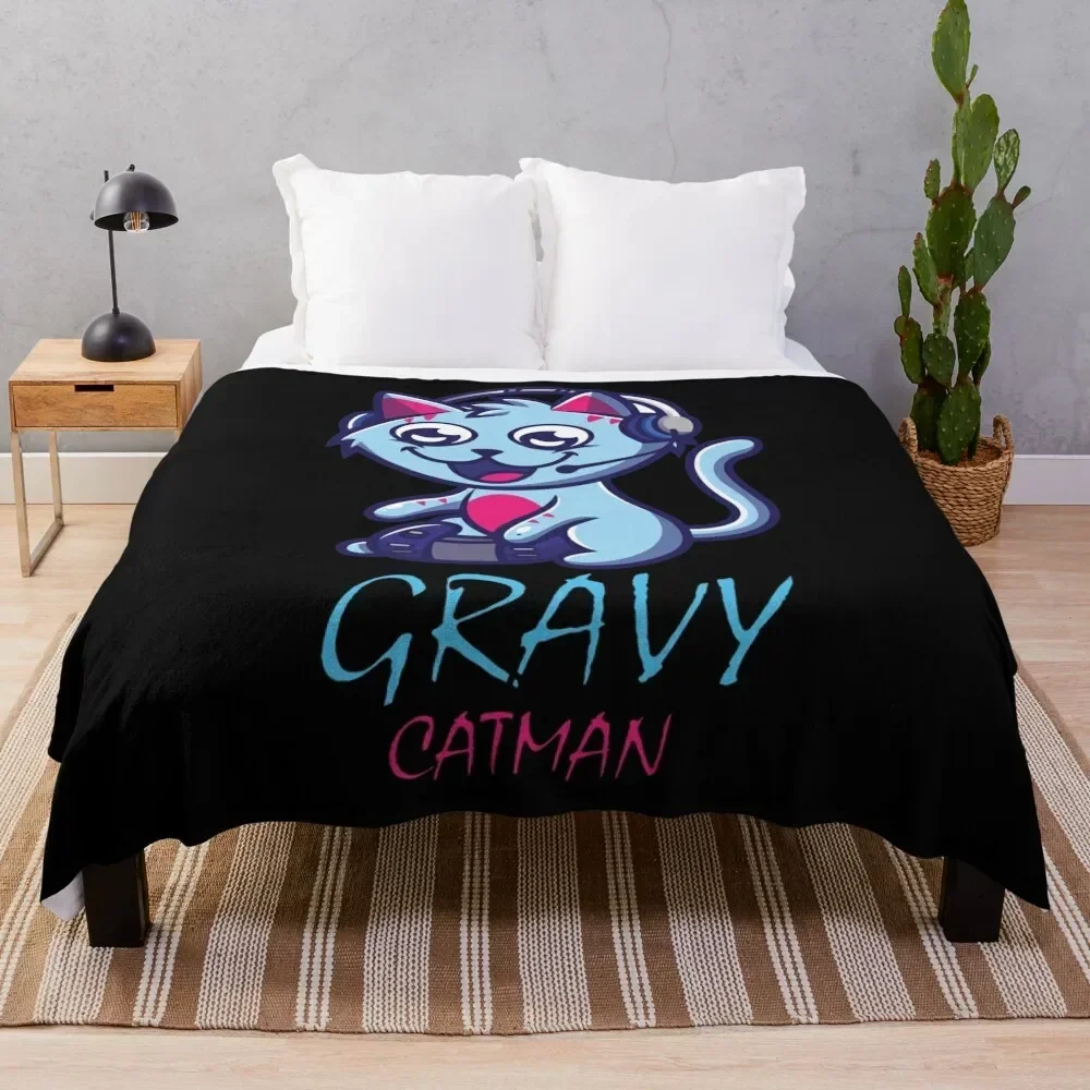 

Gravy cat Man gravycatman gaming Throw Blanket christmas gifts Designers Blankets