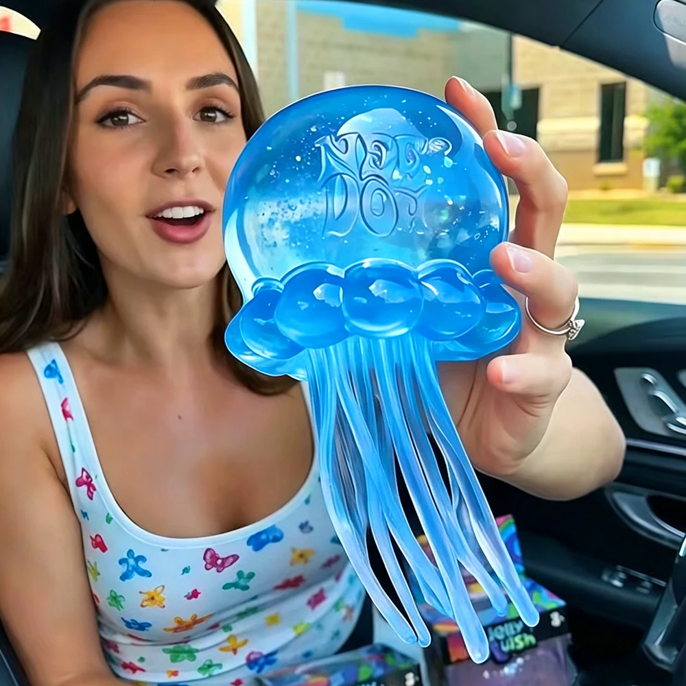 Jellyfish  Squish Toy Fidget Toy, Water Sensory Soft Jelly Squeeze Stress Relief Fidget Toy Squeeze Blind Box