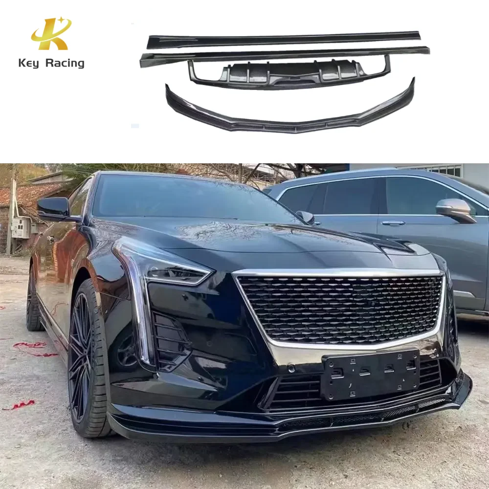 

CT6 Обновленный комплект кузова из углеродного волокна, передний бампер, задний диффузор, боковые юбки для Cadillac CT6 2018-2023 Accesorios Para Auto