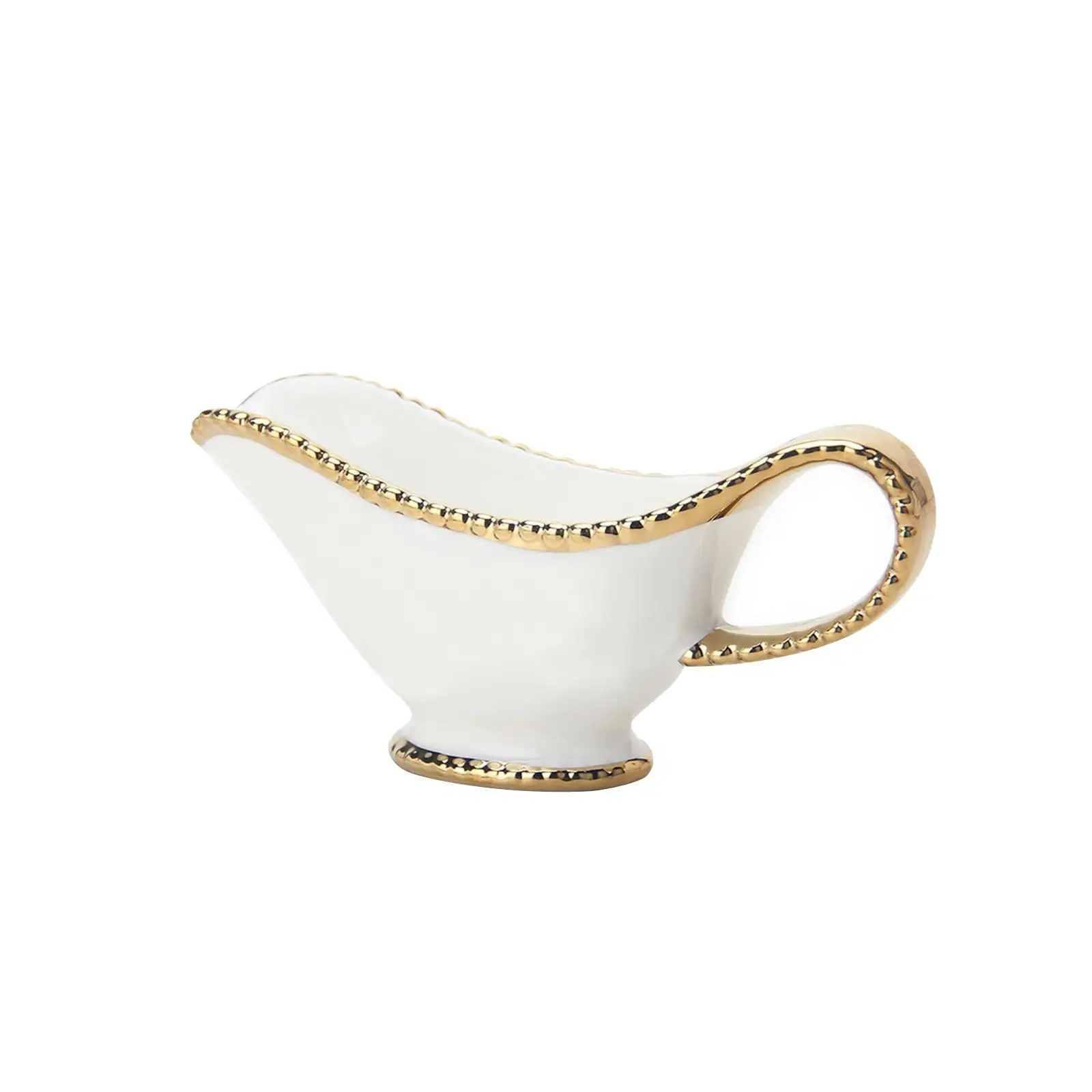 

Ceramic Gravy Boat Gravy Jug Dipping Bowl Tool with Smooth Handle Sauce Boat Container Syrup Jar for Beef Tomato Sauce Decor