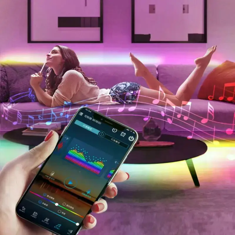 WS2812B Controller With Bluetooth Music APP Control For Pixel LED Strip Light, Compatible With SK6812 WS2811 WS2812 Tape Lights