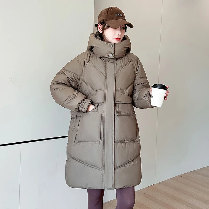 2024 New Winter Jacket Women Parkas Down Cotton Coat Korean Warm Hooded Outwear Female Thick Cold Snow Wear Coats Puffer Jacket