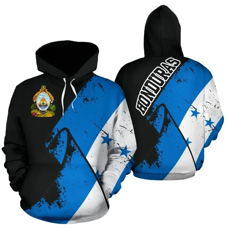 Honduras Flag Map 3D Printed Hoodie For Men Clothes Fashion National Emblem Sweatshirts Casual Male Hoodies Women Pullovers Tops #1