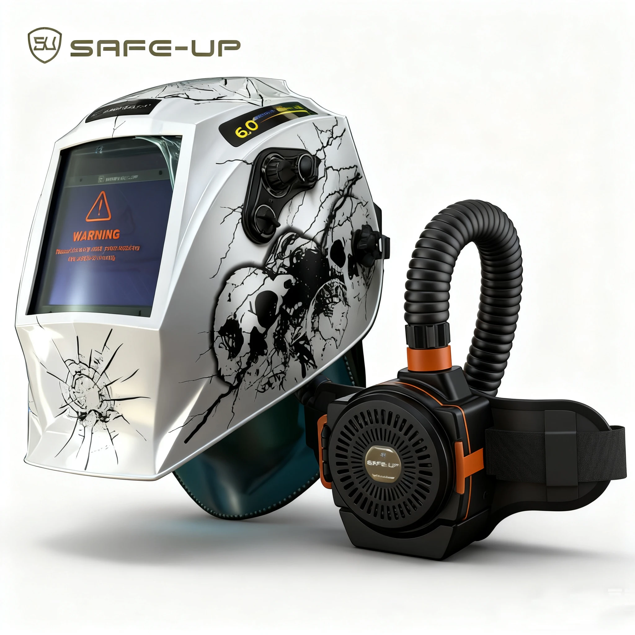 Air Fed Welding Helmet with True Color Filter - Large Viewing Mask