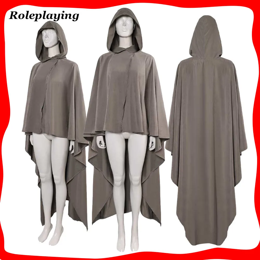 

Disguise Rey Skywalker Cosplay Cloak Costume Movie Force Awakens Roleplay Cape for Women Clothing Adult Halloween Carnival Suit