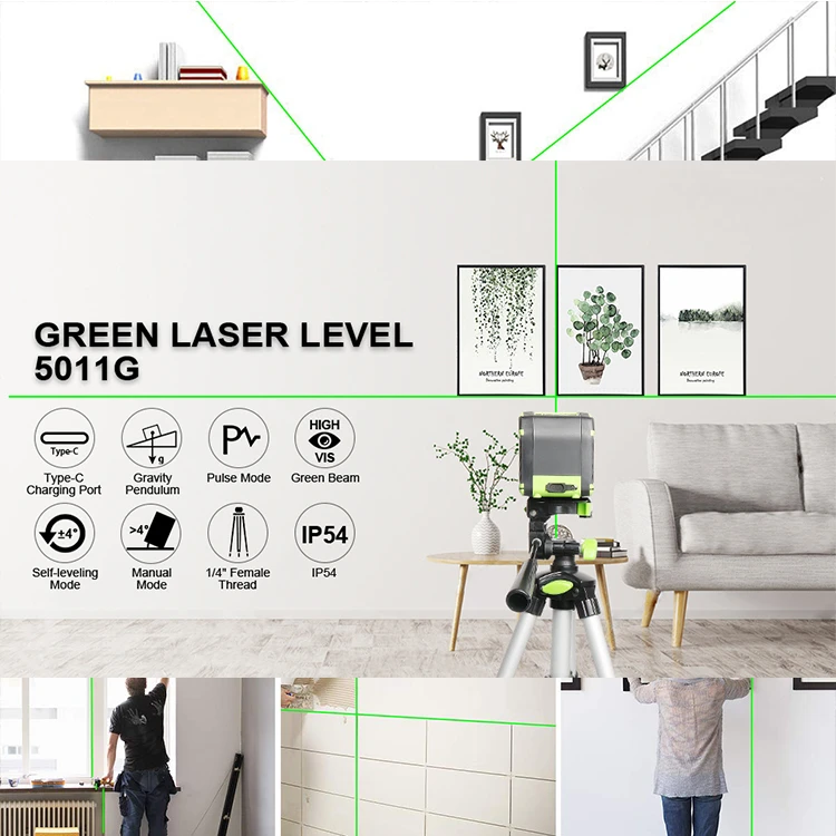 Huepar 5011G Green Cross Line Laser Level