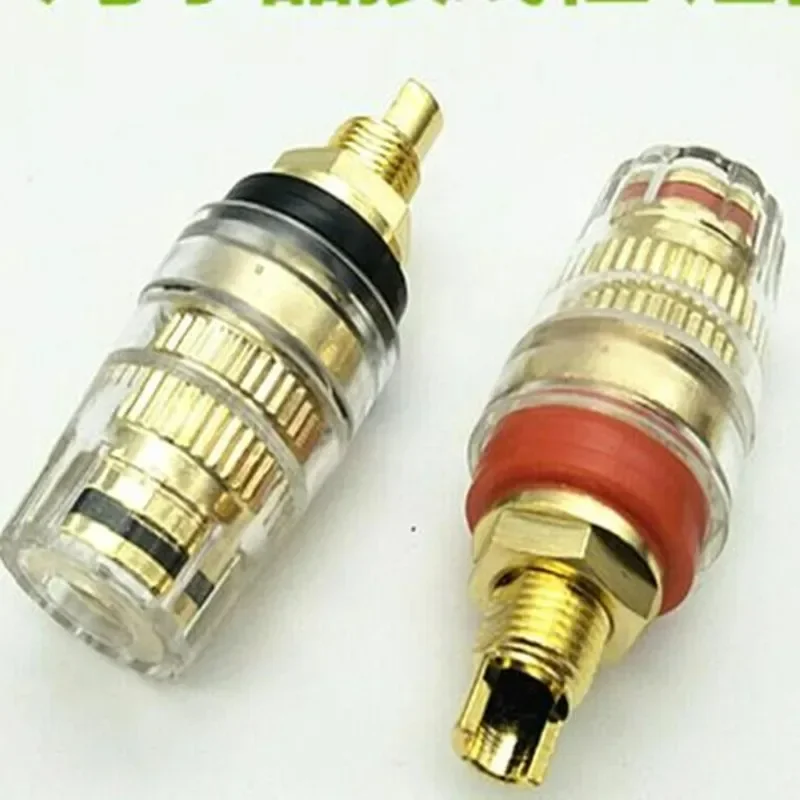 5pcs Copper - plated amplifier amp audio crystal terminal speaker terminal banana plugs and sockets