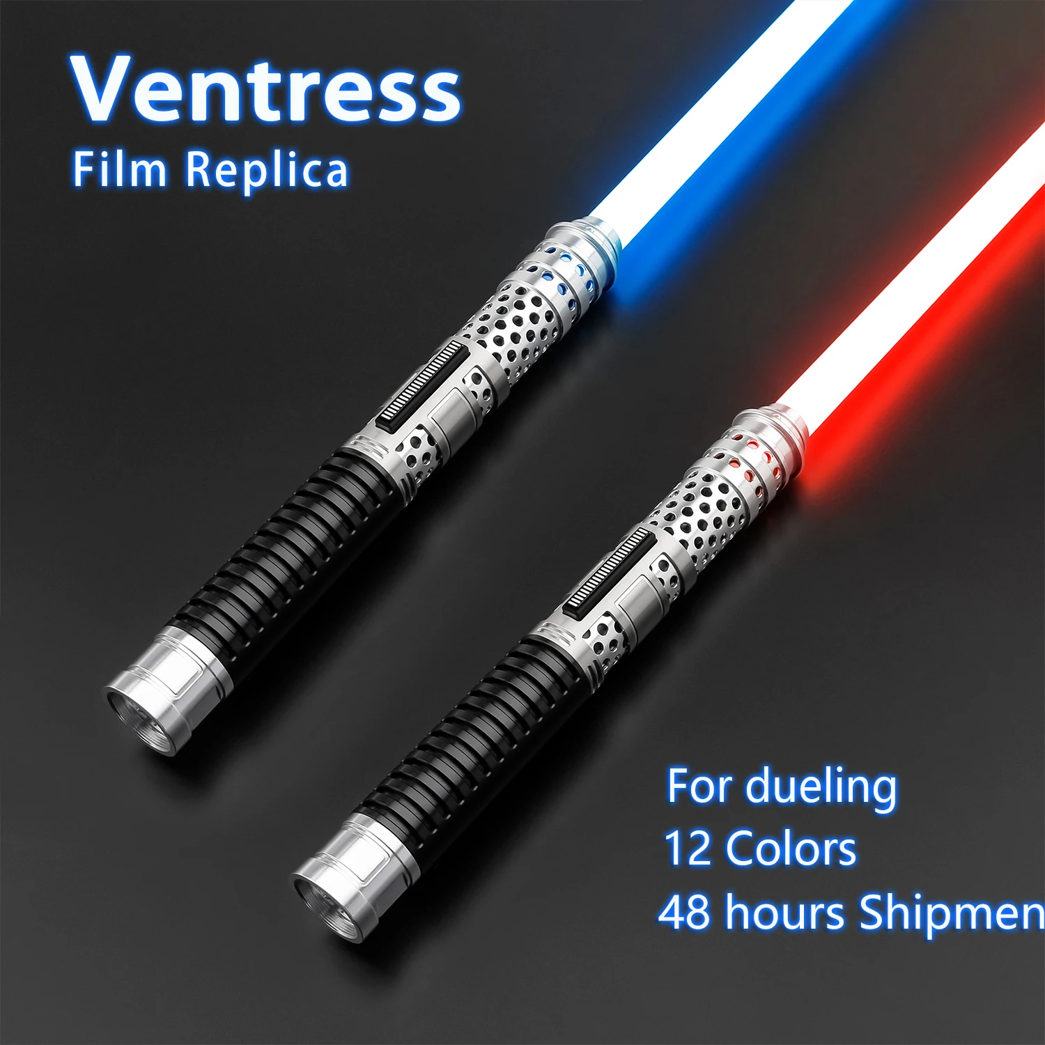 TXQSABER Ventress's Replica Lightsaber Metal Hilt Heavy Dueling Proffie 2.2 Light Sword SNV4 Neo Pixel Laser Cosplay Gift