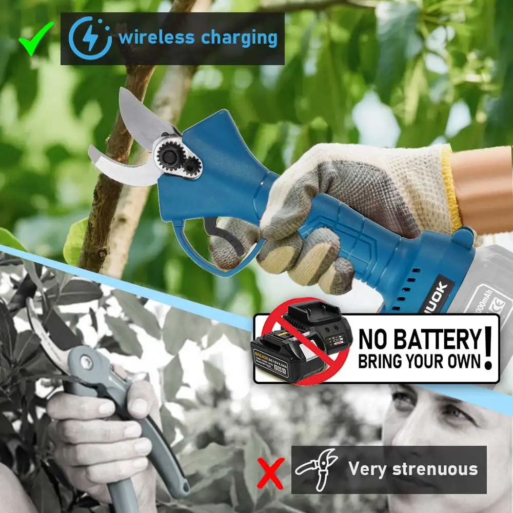 Snuok Bare-Machine Brushless Electric Shear Power Tool Outdoor Tree Trimming and Cutting Machine for Makita 18V Lithium Battery