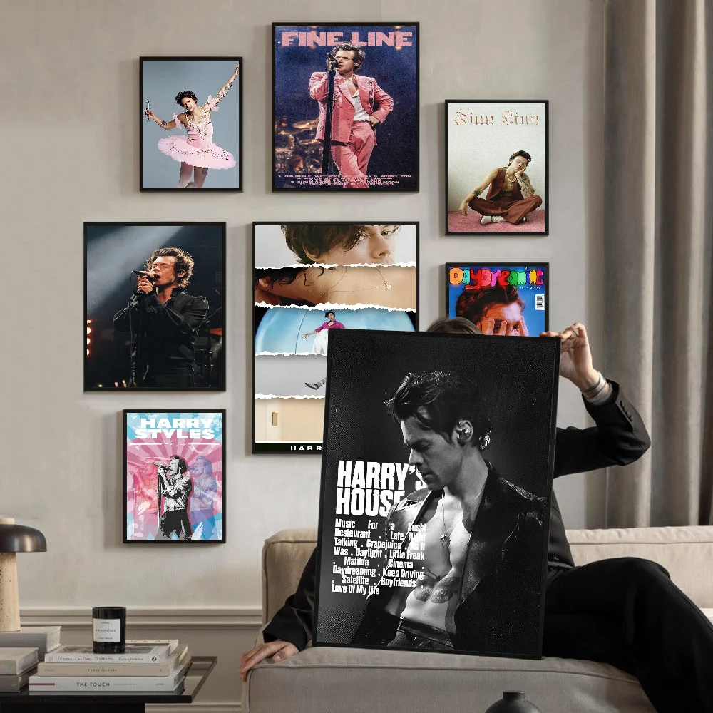 Singer H-HaRRy Fashion S-styles Anime Posters Sticky Whitepaper Sticker DIY Room Bar Cafe Kawaii Room Decor