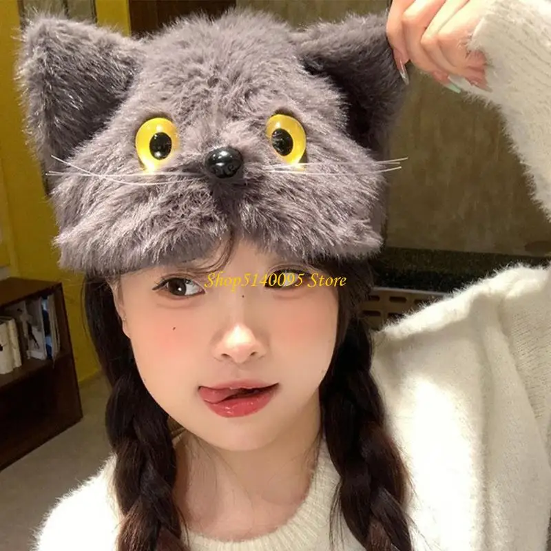 DXAE Chú Mèo Đáng Yêu Theo Chủ Đề Mũ Nỉ Thoáng Khí Mũ Thích Hợp Cho Trượt Tuyết Ngày Tuyết Ảnh Cha Mẹ Con