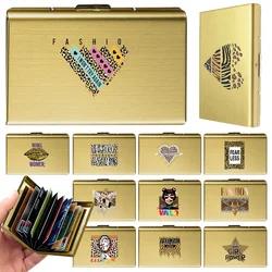 New Men's Anti-theft Swipe Storage Box New Simplicity Bank Card Credit Card Leopard Pattern Series Storage Metal Card Boxs