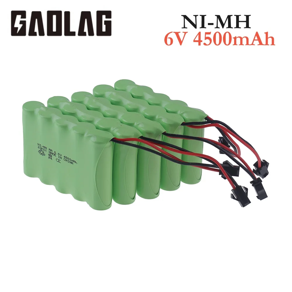 Batterie aste pour voitures jouets Rc, mise à niveau, 6V, 4500mAh, Nilaissée, camion précieux, robots, pistolets, pièces de bateaux, AA, Ni-laissée, 3500mAh