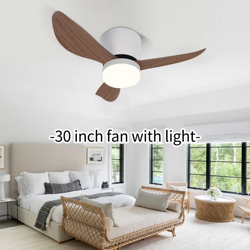 

Intelligent Modern Low Floor Ceiling Fan Light with Remote Control, Living Room, Bedroom, Dining Room, Ceiling Fan Pendant Light