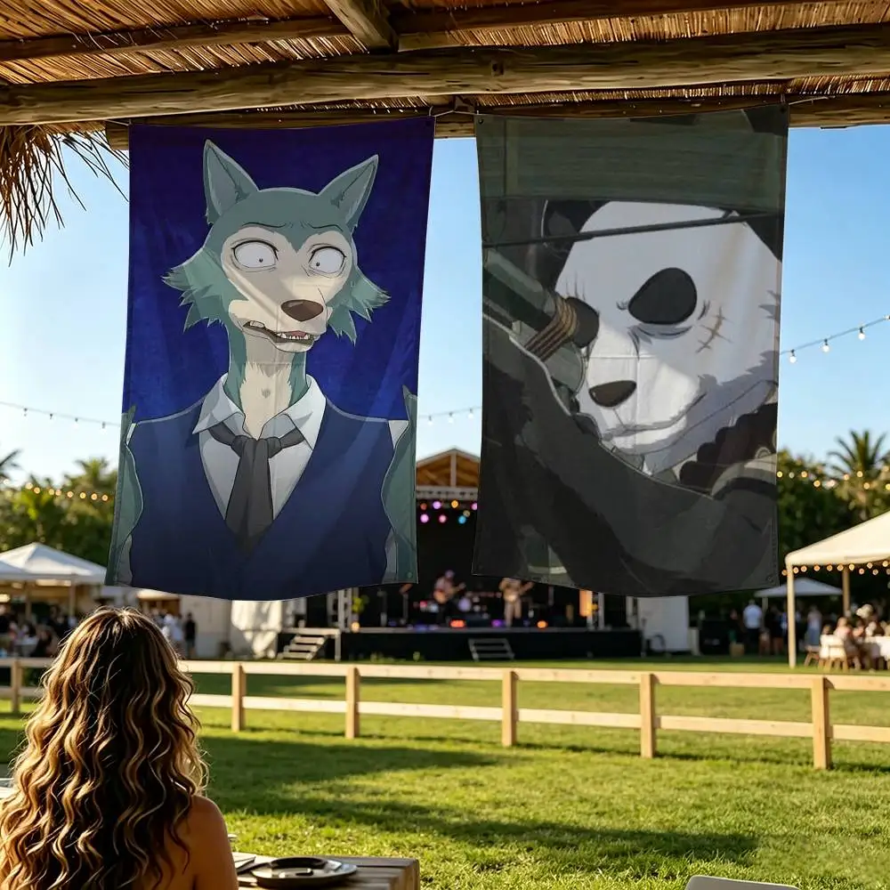 BEASTARS Final-S Anime Flag Digital Printing Banner for Garage Wall Out Door Decoration