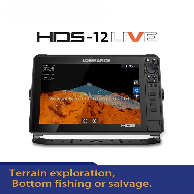 New Original Lowrances Hds-12 Live With Active Imaging 3-in-1 Transom Mount Transducer & C-map Pro Chart