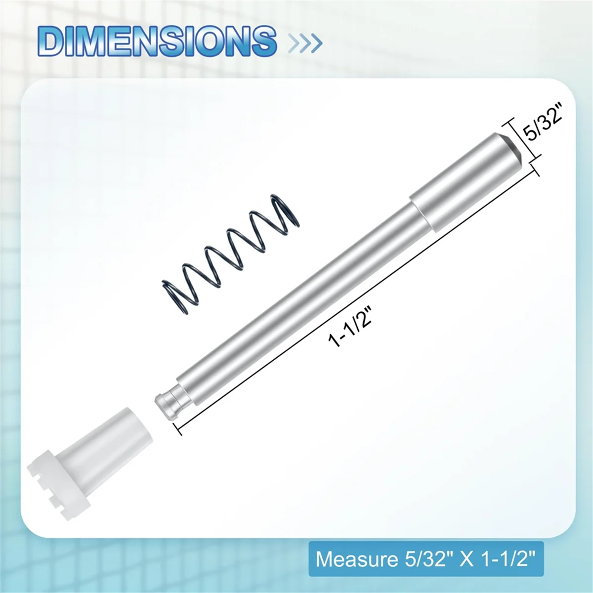 A002 50 قطعة من مزالج مكبس شاشة النافذة مع أغطية، 5/32 × 1-1/2 بوصة، دبابيس مكبس شاشة نافذة من الألومنيوم، شاشات آمنة في مكان