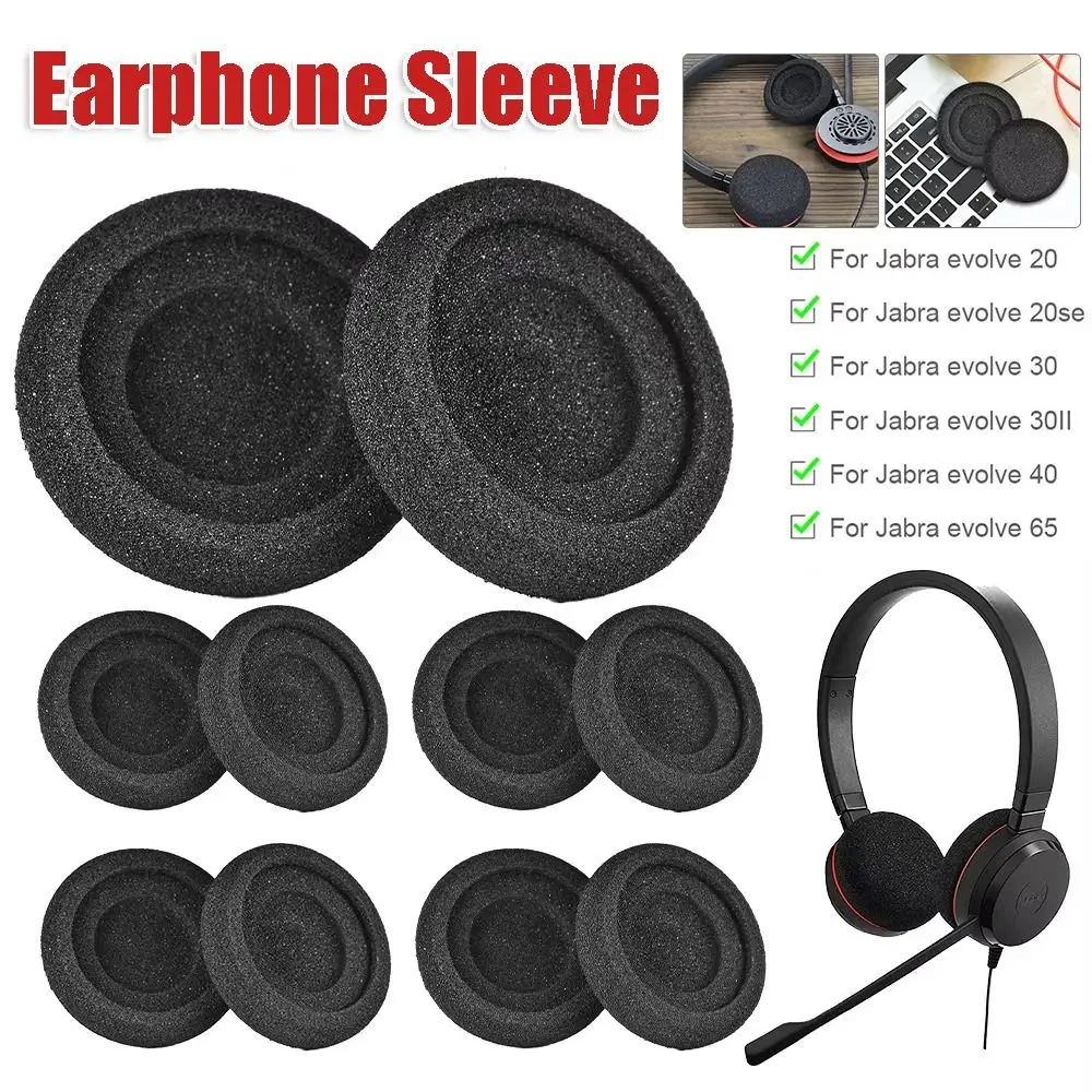 Fashion Sponge Earphone Sleeve Replacement Soft Ear Pads Headphone Accessories for Jabra evolve 20 20se 30 30II 40 65 65