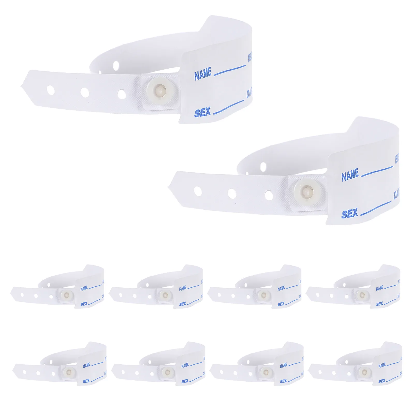 

100 шт. идентификационных браслетов для пациентов, медицинские идентификационные браслеты, регулируемые водонепроницаемые браслеты для больниц, браслеты для идентификации пациентов