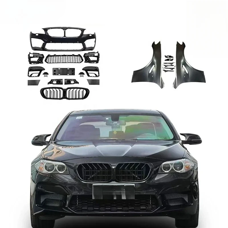 

Flash Sale ! F10/F18 10-17 to 2021 M5 Bumpers | Dual Line Grille+LED Fenders