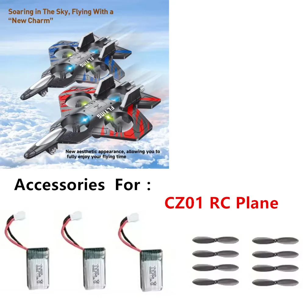 

CZ01 RC Plane Accessories Battery 3.7V 500mAh / Charging Cable / / Propeller Blade / Use For CZ01 plane Parts