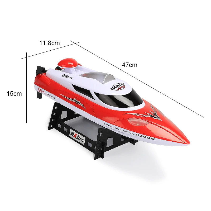 HJ806B 35KM/H Elektryczna łódź RC Szybkie radio zdalnie sterowane łodzie Łódź motorowa Statek wyścigowy Steerable Dorośli Zabawka RC VS FT012