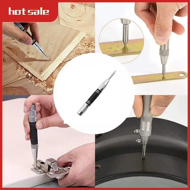 1 PCS Steel Automatic Center Punch Locator Center Punch Window Breaker Sample Punch Center Punch 128Mm