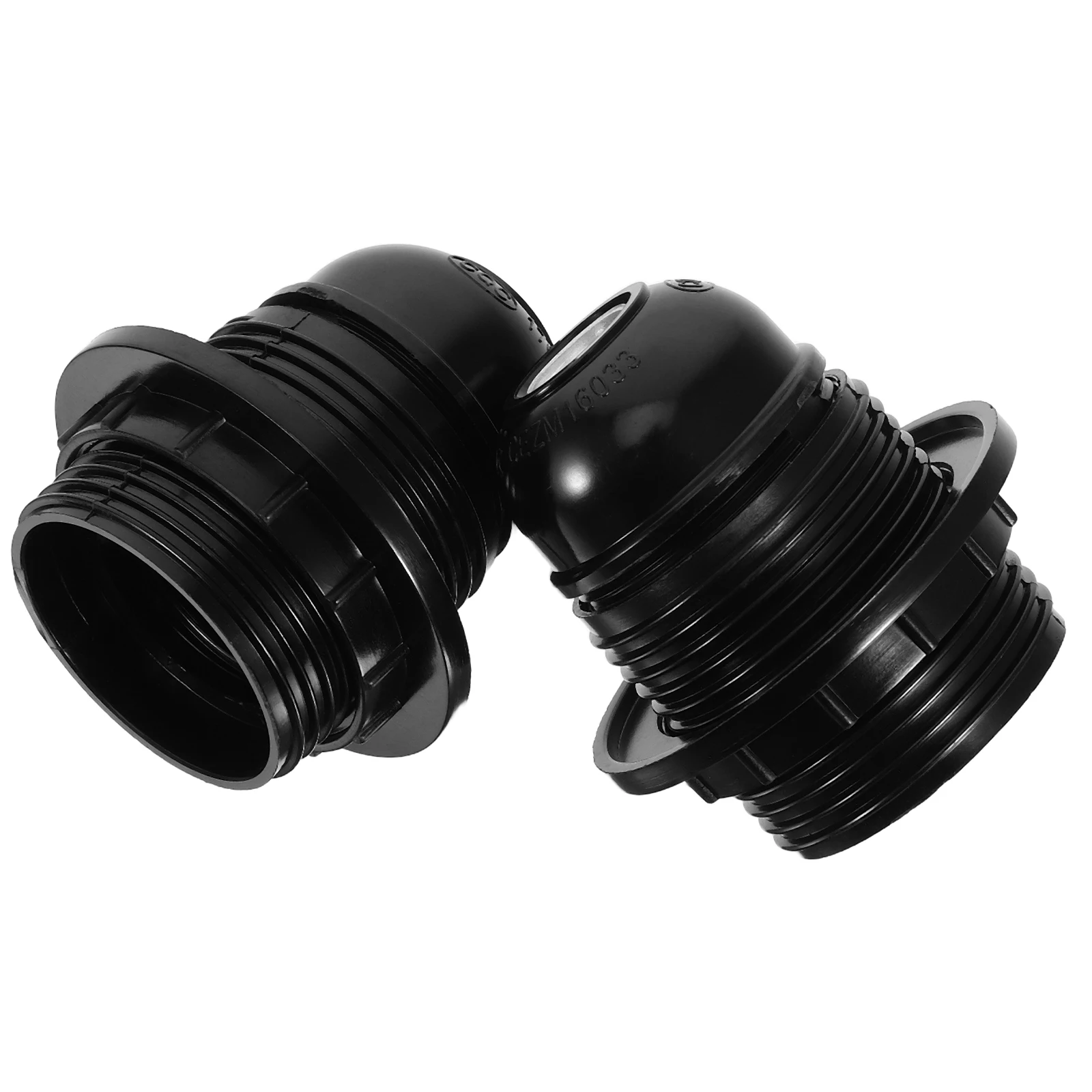 2 Pcs Lamp Holder Light Socket Replacement Head Bulb Rings Ceramic Fixture Metal