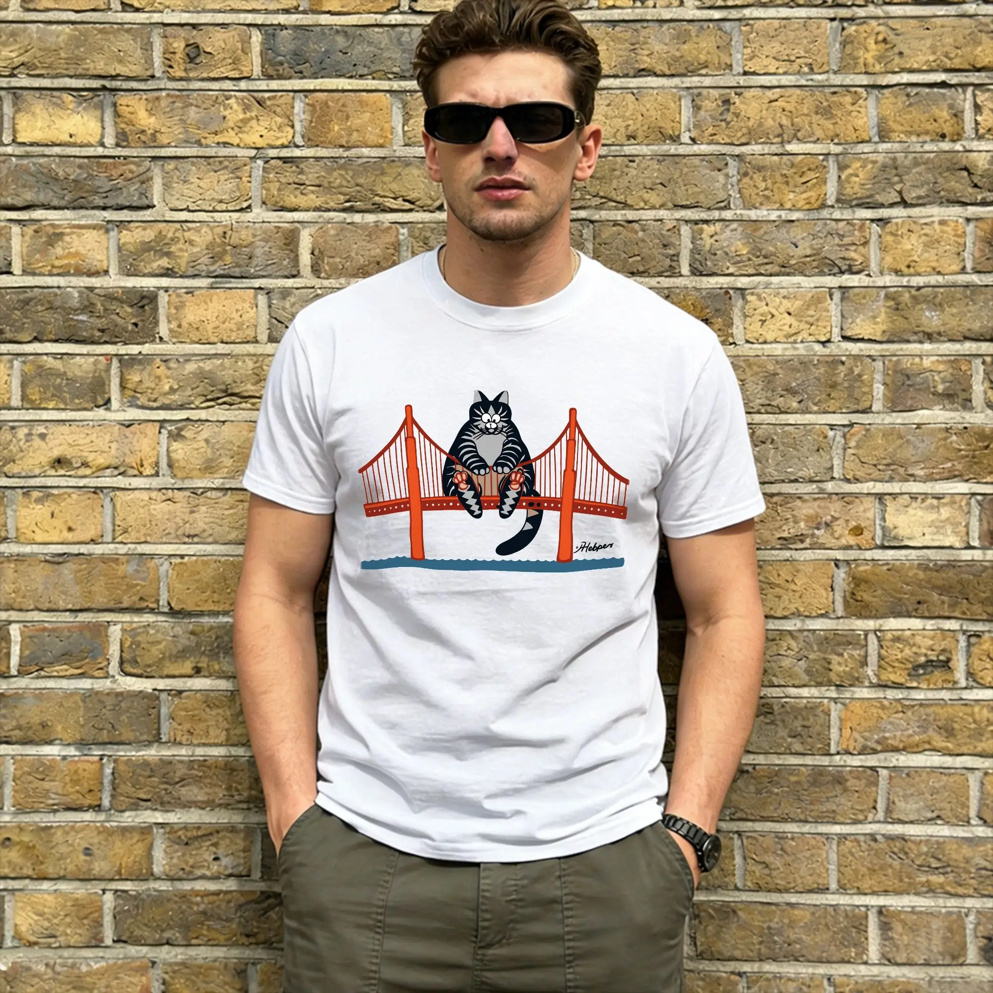 Project Hail Mary 2026 T-Shirt Men Ryan Gosling B Kliban Cat San Francisco Vintage Cotton T Shirt Round Neck Short Sleeve
