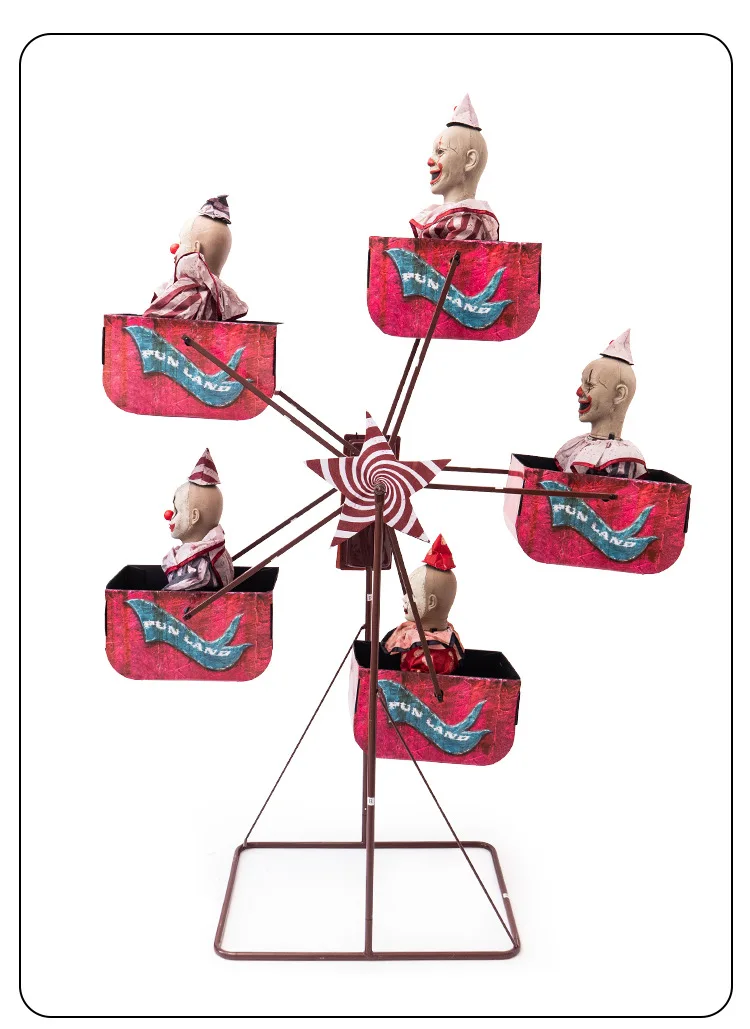 Halloween ferris wheel clown electric induction haunted house decoration scene ornament